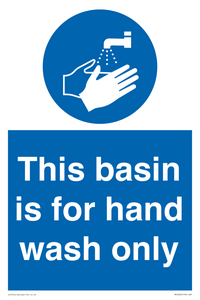 Basin for hand wash only